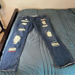 Lifted Research Group Jeans True Tapered 42x31 Ripped Distressed